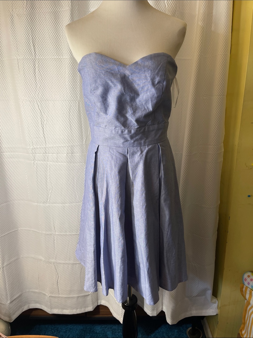 Lauren James light blue Strapless Sweetheart Cocktail Dress size medium